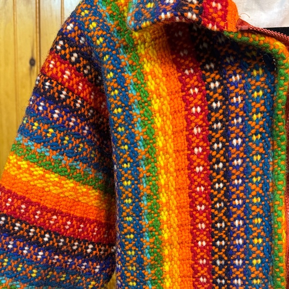 Hand Stitched Colorful Striped Women's Jacket - Picture 3 of 8